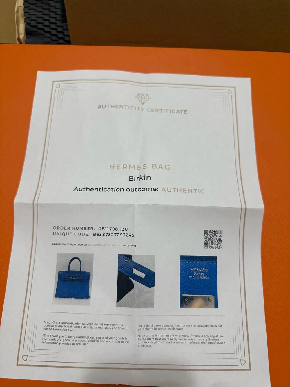 Hermes Birkin 30 Electrique Bleu Togo Leather Top-Handle Satchel w/Gold Hardward
